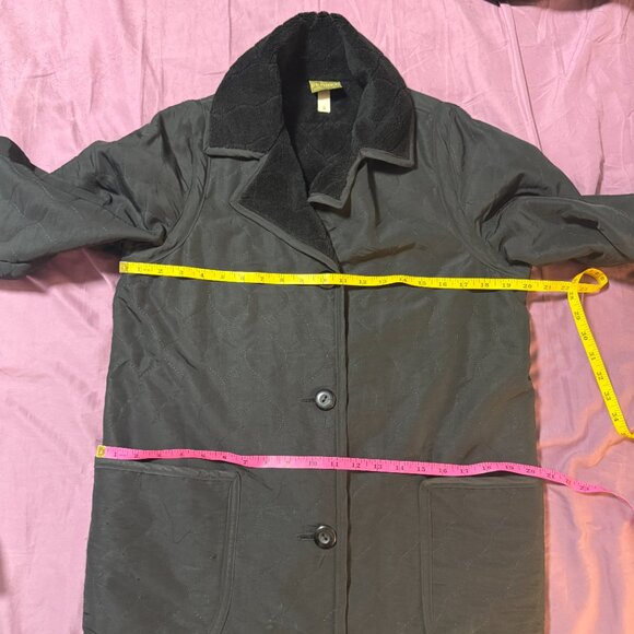 Maralyce Ferree Scarborough, Maine black button-down textured coat size small - Picture 5 of 10